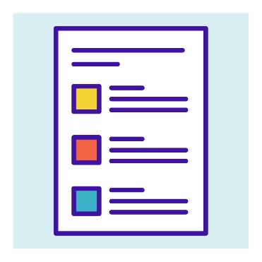 An Easy Read word list page.
