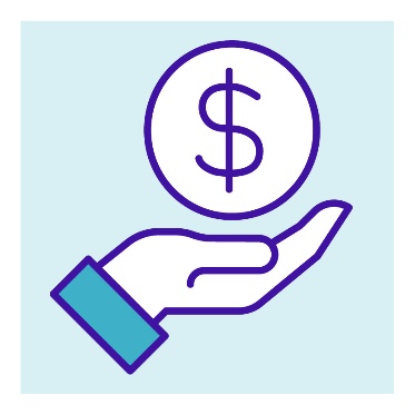 A hand holding a dollar sign.