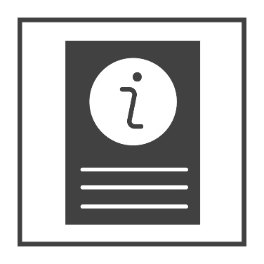 A document with an information icon. 